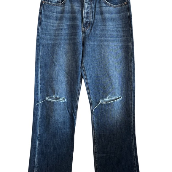 KanCan The Garrison 90s Flare Jeans High Rise 9/28 Blue Distressed Button Fly - Picture 1 of 10